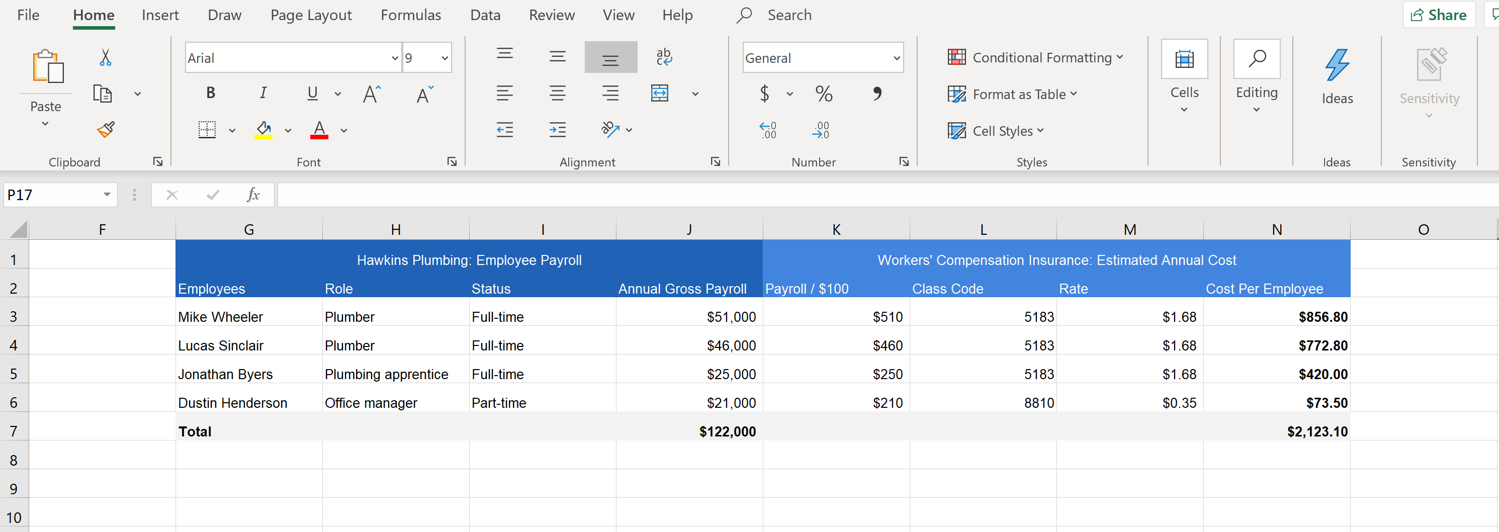 workers compensation cost calculation