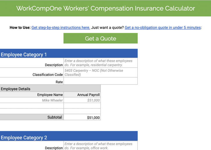 California Experience Rating - Workers Compensation Quotes Online